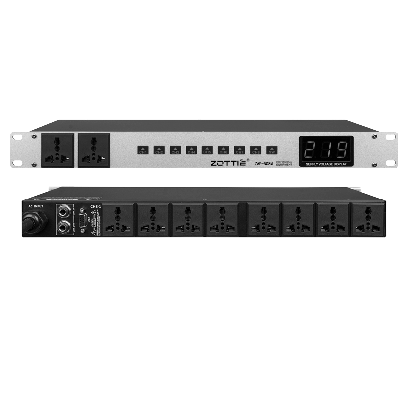  ZAP-508M 10路顯示屏帶中控帶級聯電源時序器