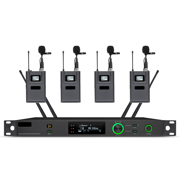 BK-8664  無線視像一拖四頭戴/領夾