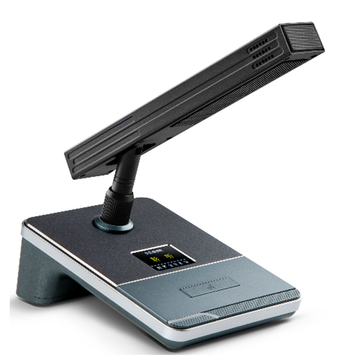 BK-6934A 雙系統雙備份數字討論會議系統主席單元 （彩色顯示屏/鋁面板）（八芯T型線連接/RJ網線）