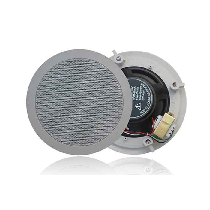 ZY611CBZ  6寸10W定阻藍牙無線吸頂（一托一主箱，開孔尺寸Ф166mm*76mm，DC12-24V）