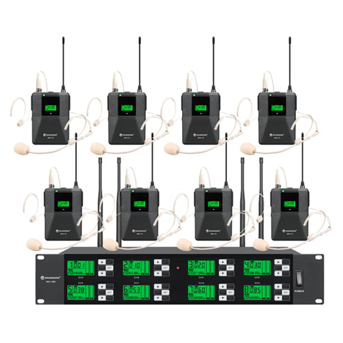 MSU-1886  無線一拖八頭戴話筒