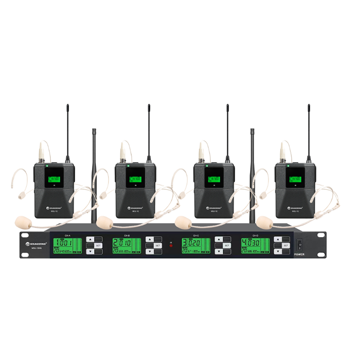 MSU-1846  無線一拖四頭戴話筒