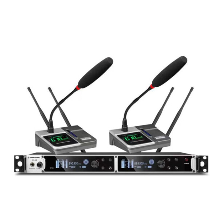 SYJ-460  一拖二無線鵝頸會議話筒  